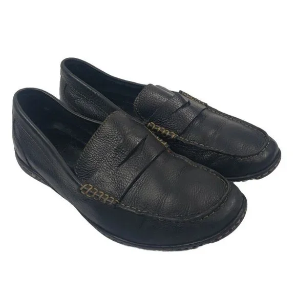 Born | Shoes | Born Mens Black Leather Penny Loafers Casual  display picture 1